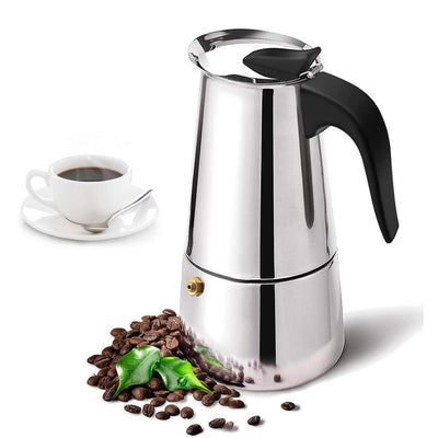 Stovetop Espresso Maker Moka Pot 6 Cup Percolator Italian Coffee Maker  Stainless