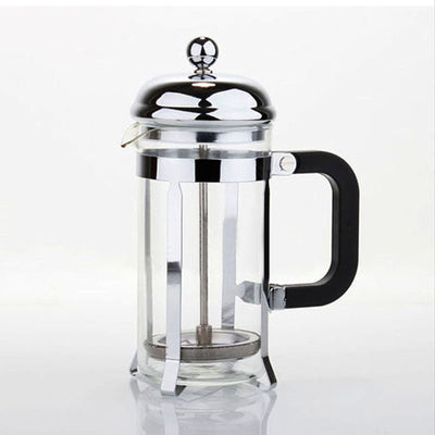 classic 20 ounce french press with stainless steel base and rubber handle