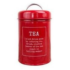 Tea Coffee Sugar Jar Metal Storage Box Sealed Iron Jars Storage Bottles & Jars Red TEA 