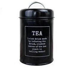 Tea Coffee Sugar Jar Metal Storage Box Sealed Iron Jars Storage Bottles & Jars Black TEA 