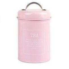 Tea Coffee Sugar Jar Metal Storage Box Sealed Iron Jars Storage Bottles & Jars Pink TEA 