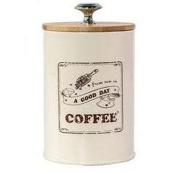 Tea Coffee Sugar Storage Jars Wooden Lid Sealed Metal Canister Tin Jar Storage Bottles & Jars COFEE 