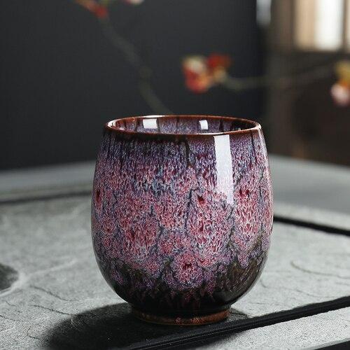 Vintage Porcelain Japanese Tea Espresso Cup Mugs Coral B 