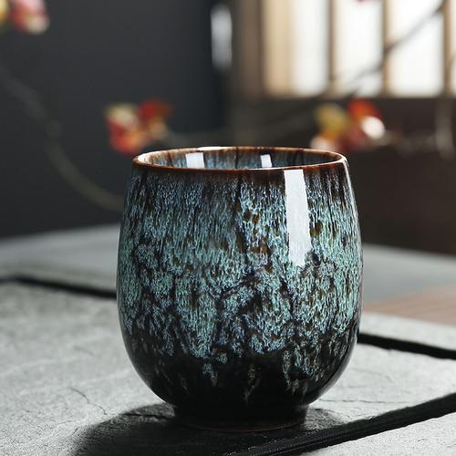 Vintage Porcelain Japanese Tea Espresso Cup Mugs Emerald C 