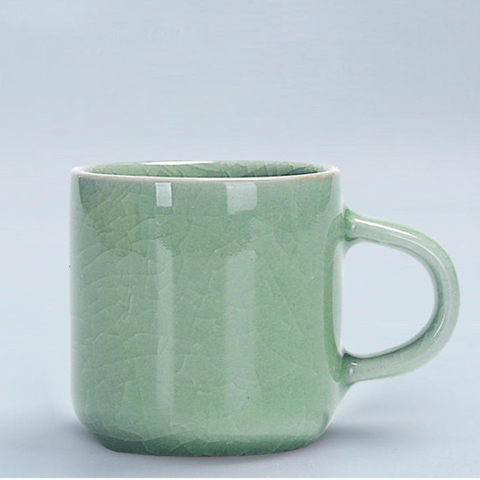 10 ounce ceramic mug classic glaze jade crackle finish
