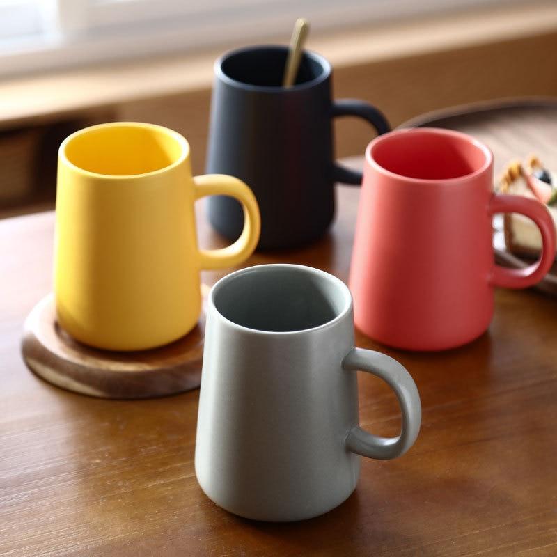 MagiCeramic Coffee Mugs Tazas de Cafe Bonitas Large Tea Cup 18oz Microwave Simple Modern Cup Latte Cup Stoneware Line Art As Personalized Artsy Mag