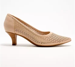 Alternative view of Clarks Collection Leather Perforated Heel-Kepley Sky