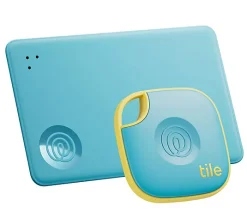 Tile by Life360 Tile Slim Wallet + Tile Mate Tracker 2 pack 2024 - Aqua