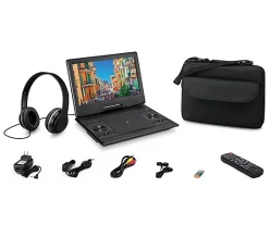 GPX 12" Portable DVD Player Bundle w/ Carry Case & Headphones