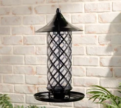 Martha Stewart Metal Bird Feeder - Black