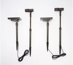 Alternative view of Energizer Set of 2 65-Lumen Solar Spotlights with Remote Panel