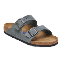 Birkenstock Two-Strap Comfort Footbed Slide Sandal - Arizona - Basalt Gray, 40