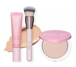 Doll 10 TCE Liquid Filter Foundation with Powder & Brush - Fair Light