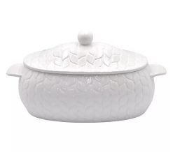 Alternative view of Temp-tations Carved Willow 3-qt Covered Casserole