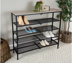 Cella Entryway 5 Tier Foldable Shoe Rack