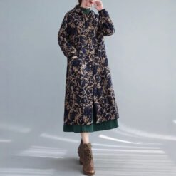 Alternative view of Retro Artistic Winter Long Cotton Coat With Fleece Lining