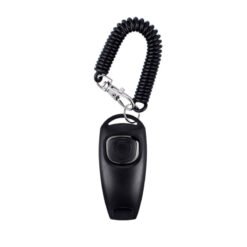 Two-in-one Clicker Pet Training Clicker Pet Clicker Whistle Dog Training Whistle Yellow Bracelet - Black