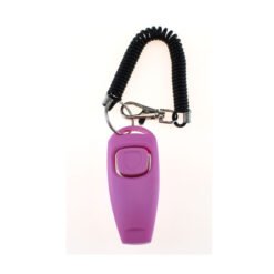 Two-in-one Clicker Pet Training Clicker Pet Clicker Whistle Dog Training Whistle Yellow Bracelet - Pink