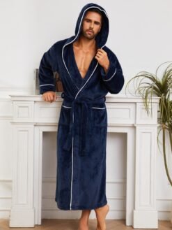 Alternative view of Fashion Men's Flannel Bathrobe Pajamas Women