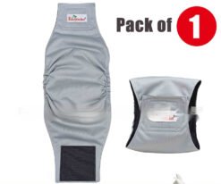 Pet Washable Physiological Dog Diaper Pants - Gray, S