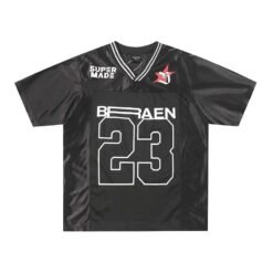 Alternative view of High Street Alphanumeric Printing V-neck Patchwork Short Sleeve