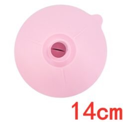 Silicone Cup Lid Silicone Suction Lids With Cat Ears Little Bowl Lids Cute Kitten Shaped Mug Covers To Keep Dusts Bugs Out Of Your Coffee & Tea - Pink, 14cm