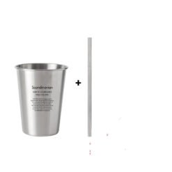 European and American Household Beer Mugs - Silver English 300ml