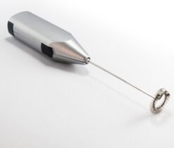 Hand-Held Electric Milk Whisk With Goat's Milk - Silver