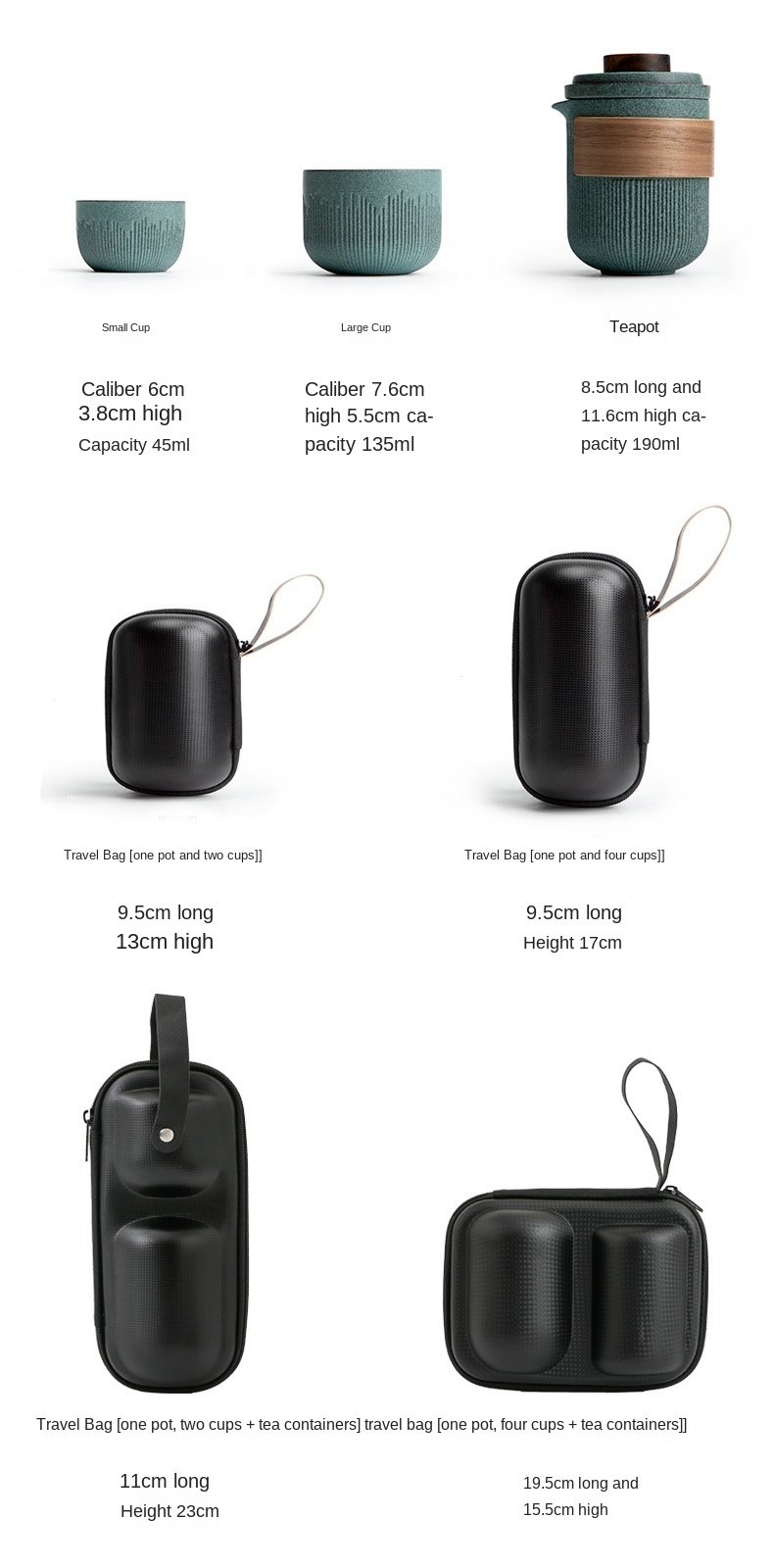 Bluestone Glaze Striped Quick Guest Cup One Pot Two Cups Four Cups Ceramic Travel Portable Tea Set Outdoor - Image 10