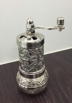 Removable And Easy To Clean Turkish Small Manual Coffee Grinder - Silver
