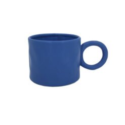 Big earring mugs - Blue white