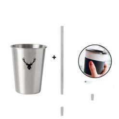 European and American Household Beer Mugs - Silver elk 300ml