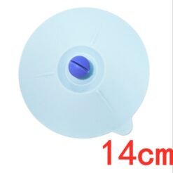 Silicone Cup Lid Silicone Suction Lids With Cat Ears Little Bowl Lids Cute Kitten Shaped Mug Covers To Keep Dusts Bugs Out Of Your Coffee & Tea - Blue, 14cm