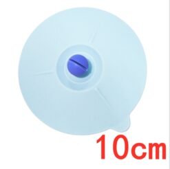 Silicone Cup Lid Silicone Suction Lids With Cat Ears Little Bowl Lids Cute Kitten Shaped Mug Covers To Keep Dusts Bugs Out Of Your Coffee & Tea - Blue, 10cm