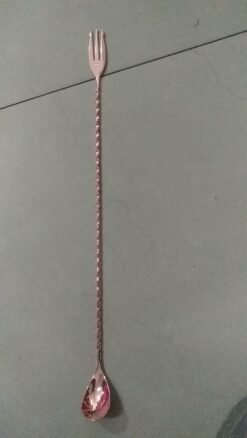 BAR SPOONS FORK TOP - Copper, 40cm