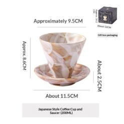 Alternative view of Creative, Niche Ceramic Coffee Cup And Saucer Set In Japanese Style Mugs