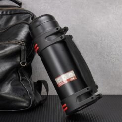 Stainless steel travel portable car insulated kettle - Black, 2000ml