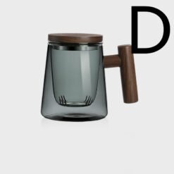 Tea And Water Separation Colored Glass Cups For Making Tea - D