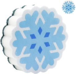 Kitchen Sponges For Dishes, Non-Scratch Dish Sponge For Cleaning, Long Lasting Dual-Sided Scrub Sponge, Multipurpose Heavy Duty Kitchen Cleaning Sponges For Kitchen, Bathroom, Sink - Snowflake