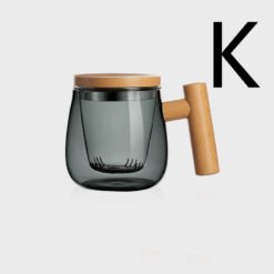 Tea And Water Separation Colored Glass Cups For Making Tea - K