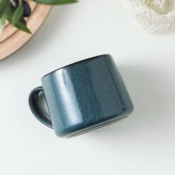 300ML Glazed Ceramic Mugs European Style - Blue, 1PC