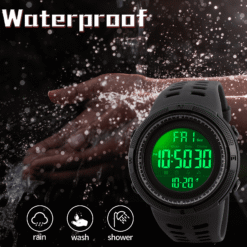 Alternative view of SKMEI Men's Watch, Waterproof Digital Sport Watch, Military Digital Watch Alarm Back Light Classic Watch, Black