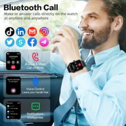 Alternative view of 1.96" Smart Watch | Bluetooth Call, Fitness Tracker, 120+ Sports Modes, IP68 Waterproof, Ultra-Thin Design Compatible with Android & iPhone
