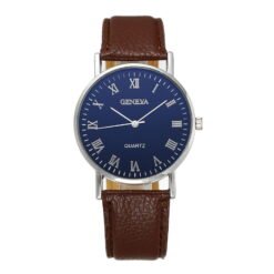 Ausyst Men's Watch Fashion Luxury Faux Leather Mens Quartz Analog Watches Gift for Men 50% off Clear!