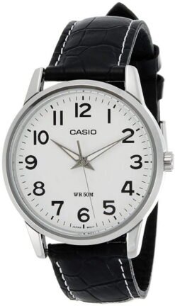 Casio Men's Core MTP1303L-7BV Black Leather Quartz Fashion Analog Watch
