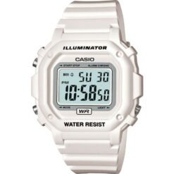 Casio Men's Digital Illuminator Sport Watch, White Resin F108WHC-7BCF