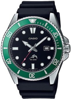 Casio Men's Sports Quartz 200m Stainless Steel/Black Resin Watch MDV106B-1A3V