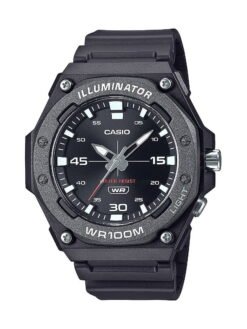 Casio Mens Analog 3-Hands Heavy Duty Wristwatch, Black
