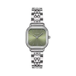 Resicozy Watches for Women Wrist Watches Thin Strap Watch Casual Fashion Simple Square Quartz Wristwatch Green#1