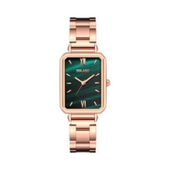 Resicozy Watches for Women Wrist Watches Thin Strap Watch Casual Fashion Simple Square Quartz Wristwatch Green